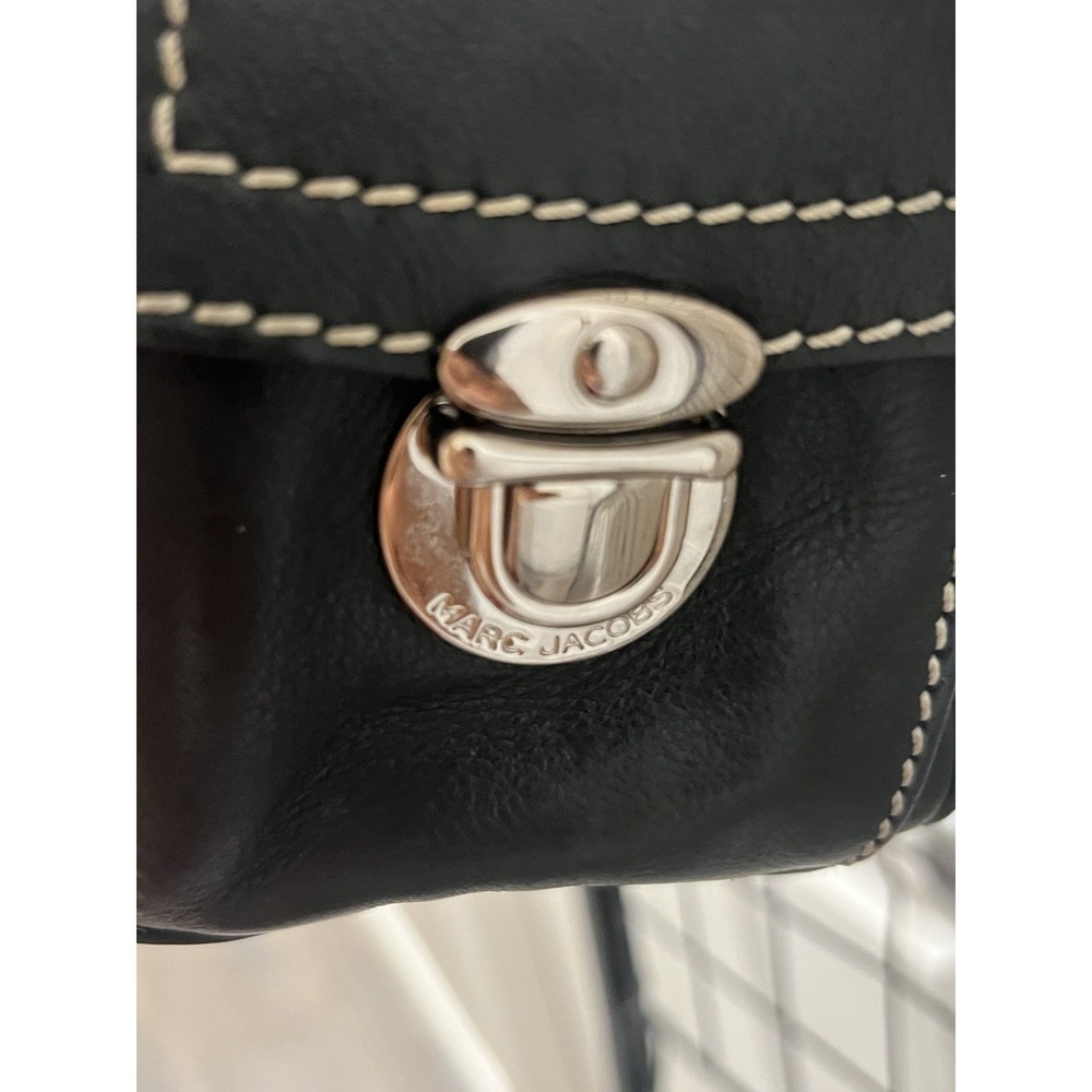 Y2k Marc Jacobs Black "Blake" Hobo Bag - Silver Multi-Pocket "Gilmore Girls " - Picture 6 of 8